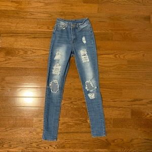 Fashion Nova Distressed Skinny Jeans - 00